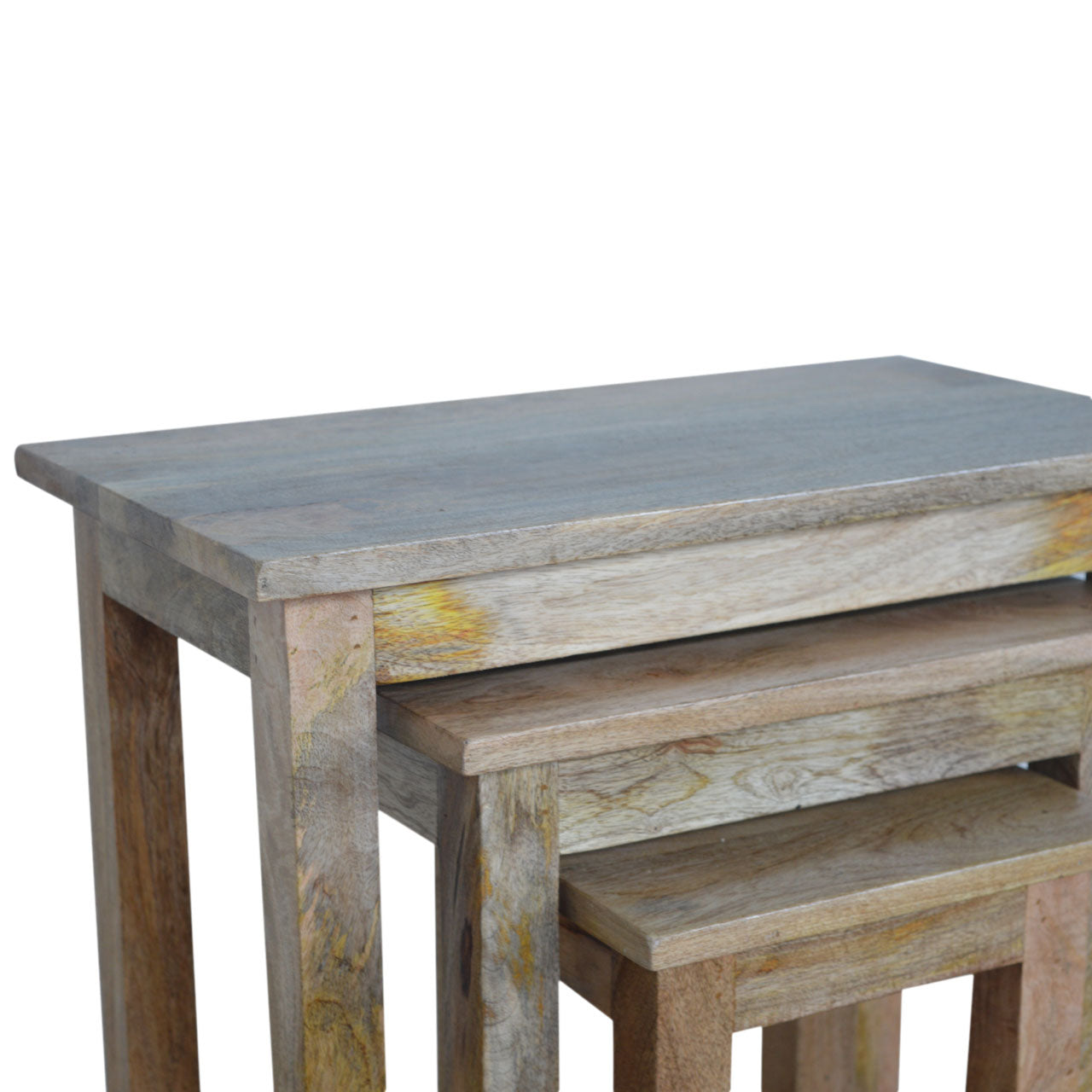 Country Solid Wood Stools/Tables, Set of 3