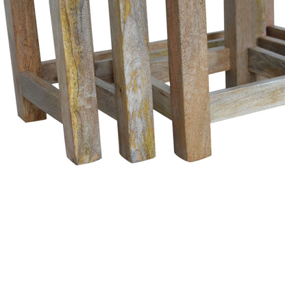 Country Solid Wood Stools/Tables, Set of 3