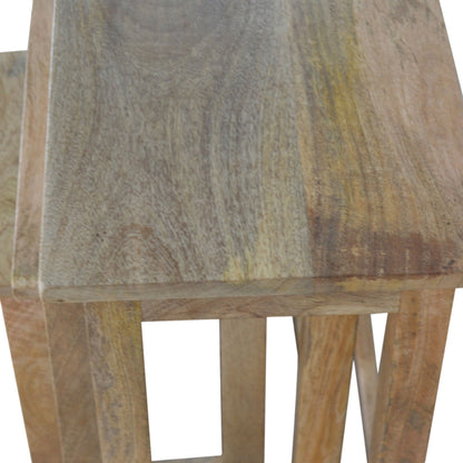 Country Solid Wood Stools/Tables, Set of 3