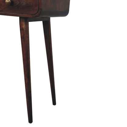 California Walnut Curved Hallway Table
