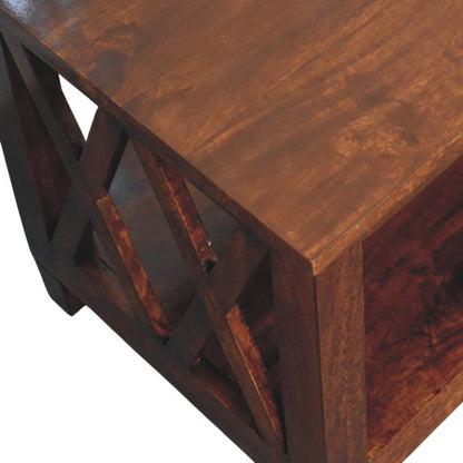 Belmont X-Frame Chestnut Coffee Table