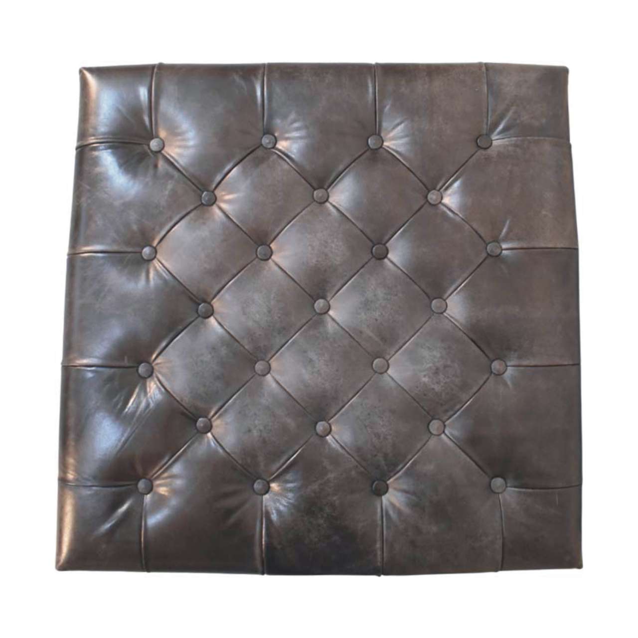 Black Leather Upholstered Coffee Table