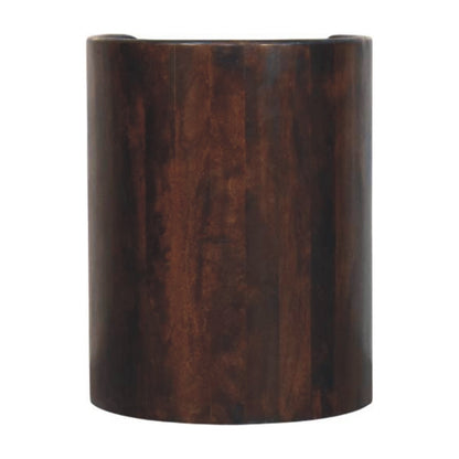 Velvet Mocha Round Side Table