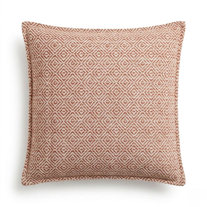 Classic Cushion Cover - Burgundy Squares - 45x45cm