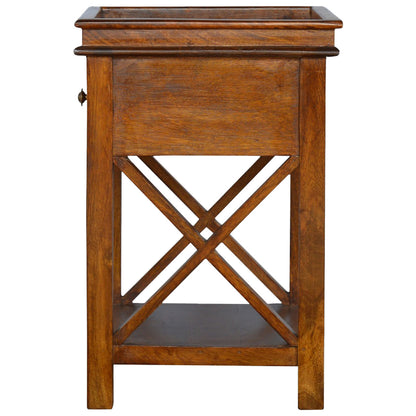 Solid Wood Criss-Cross End Table